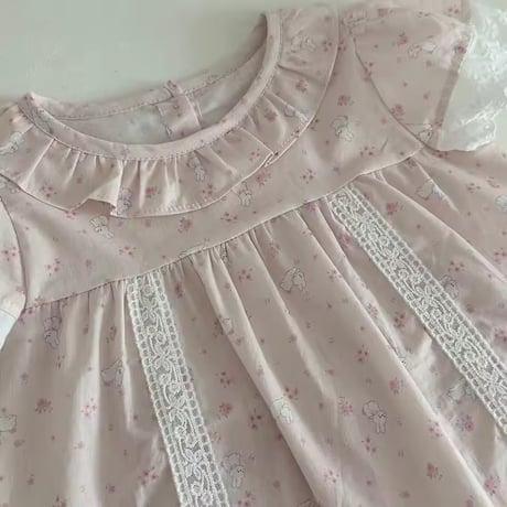 baby pinkラビットガーリーセットアップ(2199)