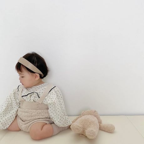 即納【bebeholic】dot blouse (be13)