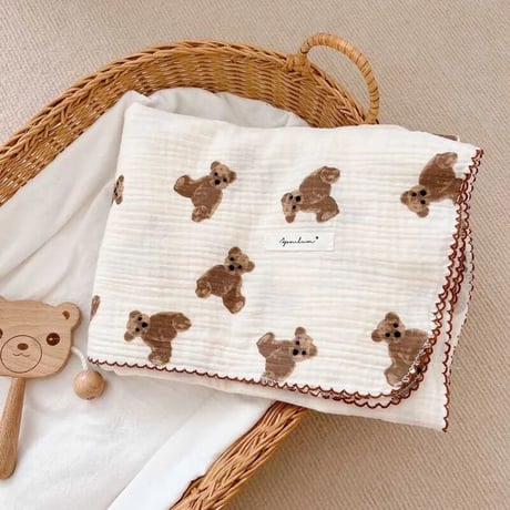 10color ふち刺繍ガーゼケット(283)
