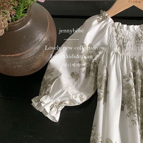 jennybebe 姉妹お揃いlarge dark tone flowerロンパースorワンピース(3221)