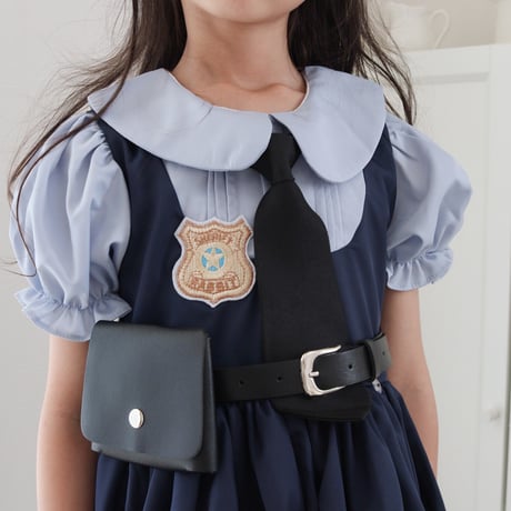 kids  半袖/長袖ネイビーラビットなりきりワンピース(2155)