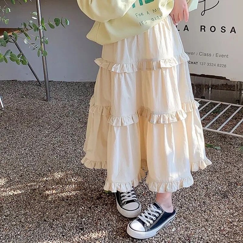 kids トリプルフリルティアードスカート(2707) | こどもふく