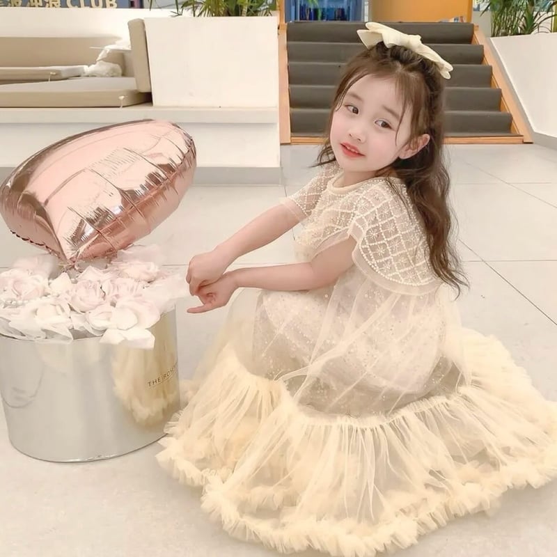 子ども服 キッズ 女子 フリル ブラウス ビジュー くさい ワンピース  