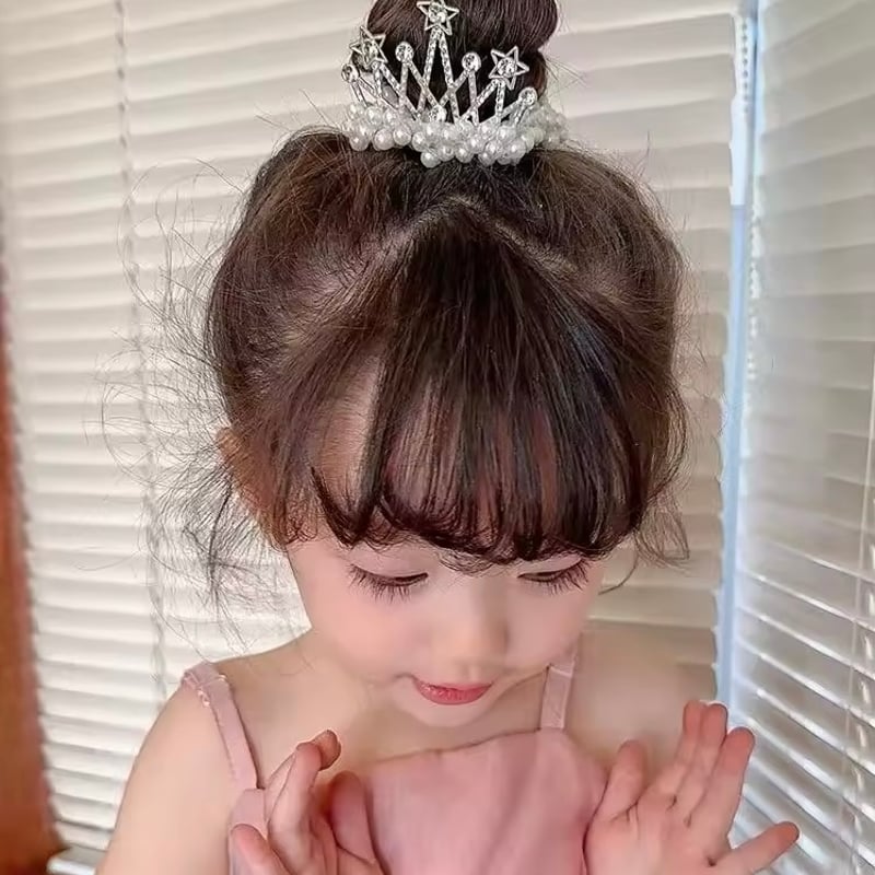 189 メタリックシルバー￼キラキラ キッズヘアゴム　プリンセス　なりきり 189 メタリックシルバー￼キラキラ キッズヘアゴム プリンセス