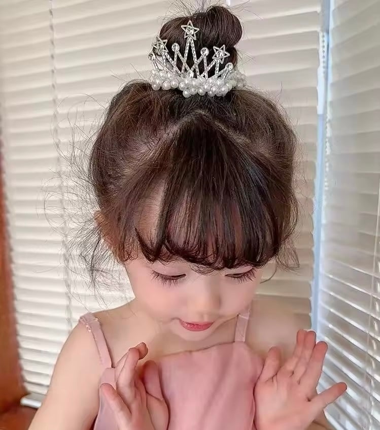 ティアラ⭐︎ キラキラティアラパールヘアゴム(1161) | こどもふく🧸mocokids