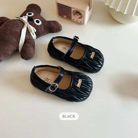 ロゴプレートくしゅくしゅソフトパンプス(968)