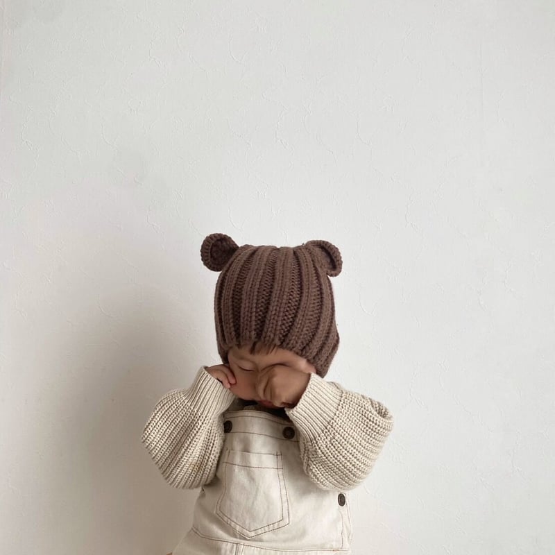 ハンドメイド【くま耳付きセットアップ】 耳パーツ】くま耳 2個セット くま ハンドメイド ぬい服 ロゼット