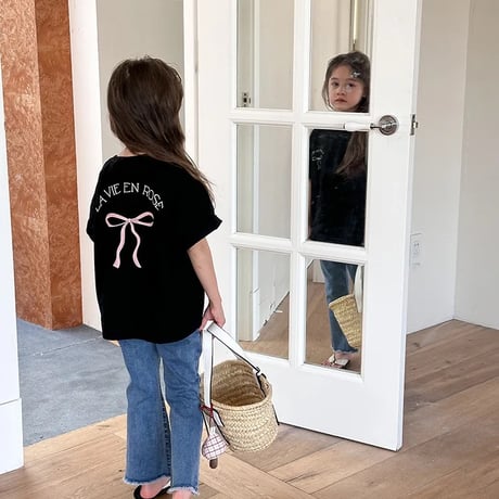 kids 4color リボンオーバーtシャツ(4132)