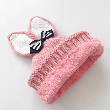 うさ耳りぼんニット帽(104)
