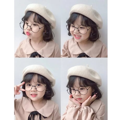 kids 6colorウールベレー帽(476)