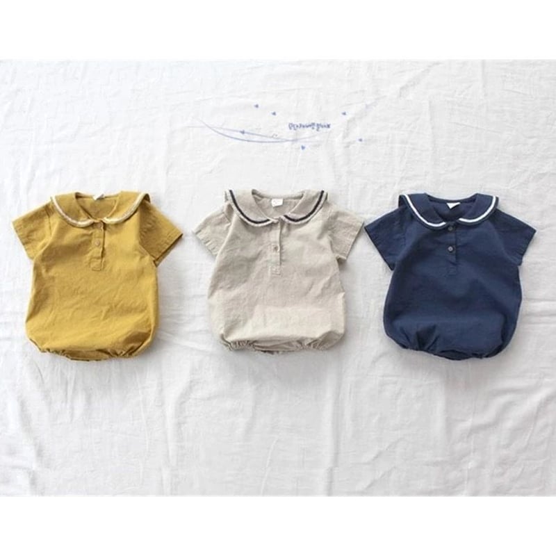 3colorセーラー半袖ロンパース(691) | こどもふく moco kids