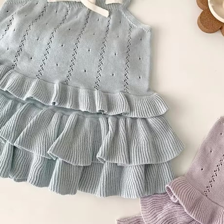 momo pastel blue×purple アイレットキャミニットセットアップ(1096)