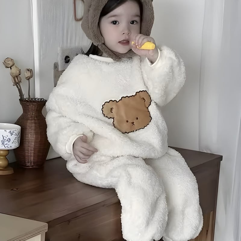 2color もふもふくまセットアップ(772) | こどもふく🧸mocokids