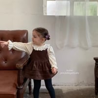 jennybebeプチフラワーレース襟ブラウスorコーデュロイスカートロンパース(1601)