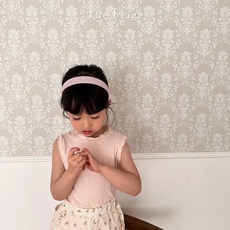 即納【The Beige】ribbed sleeveless T(2762)