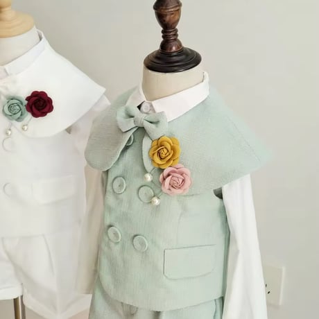 mint/white ベストフォーマルスーツ(987)