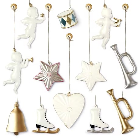 Xmas ornament 12点set-White-(441)