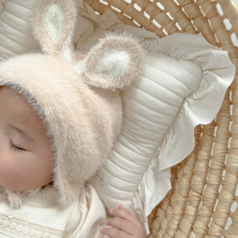 うさ耳ぴょんぴょんニットボンネット(502) | こどもふく moco kids