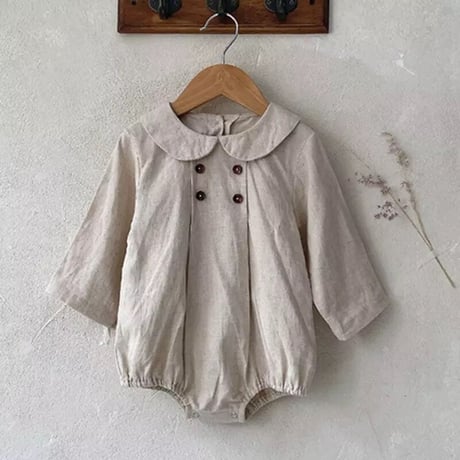 リネンfour buttonロンパース(2512)
