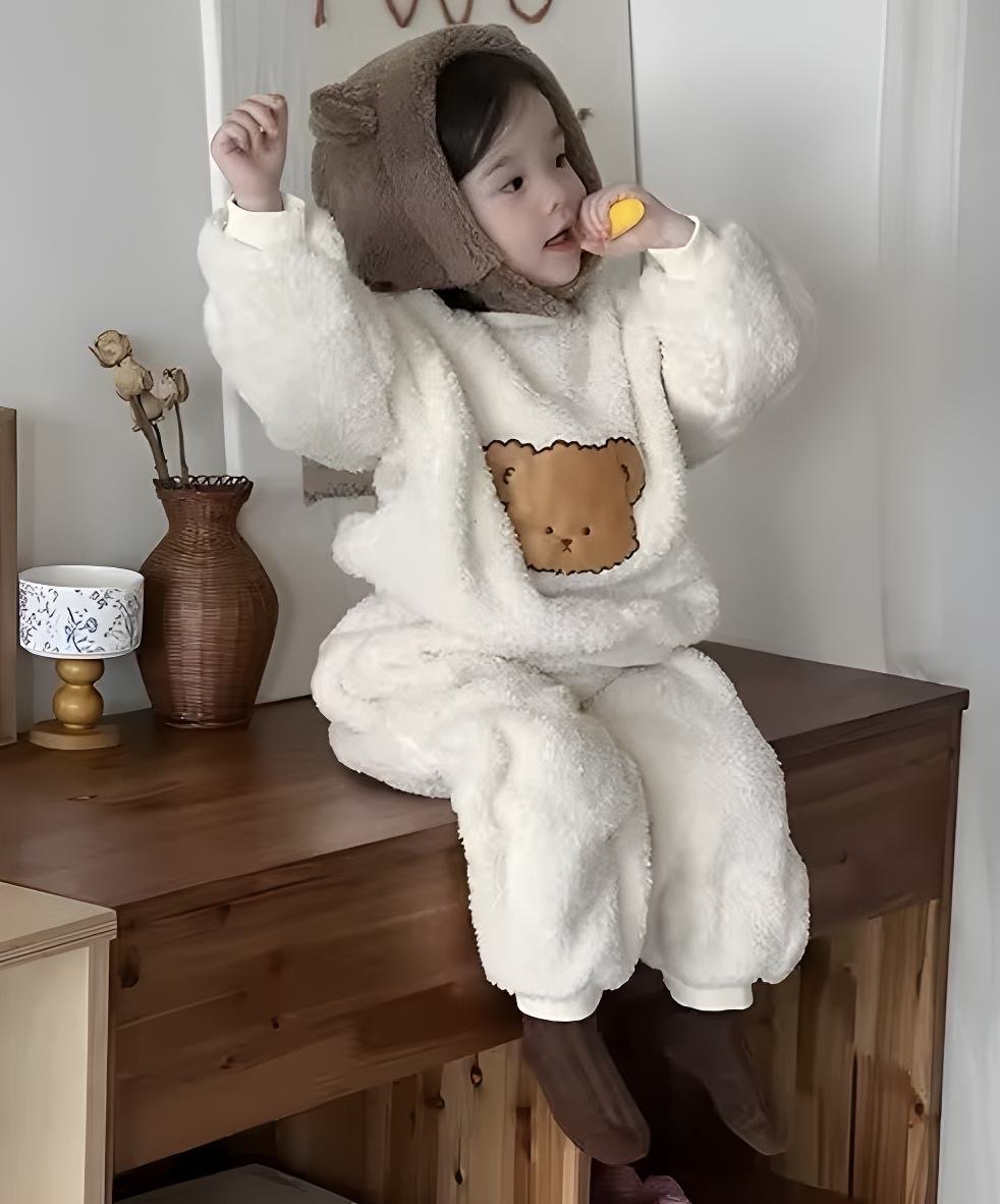 2color もふもふくまセットアップ(772) | こどもふく🧸mocokids