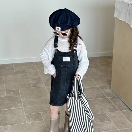 kids dark denimジャンパースカート(4007)