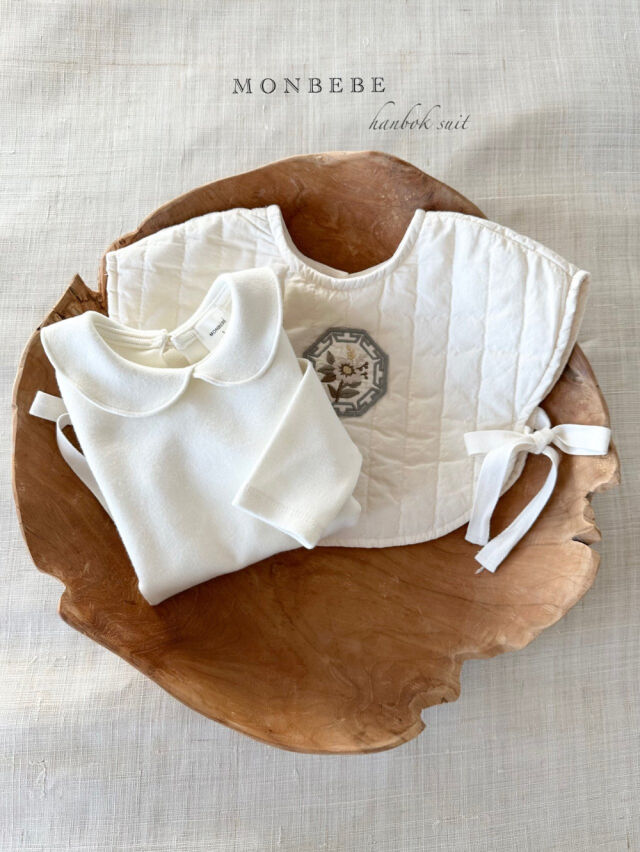 即納【monbebe】Basic collar rompers (mo44) | こどもふく