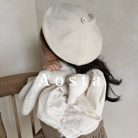 即納【Aosta】knit beret (a19)