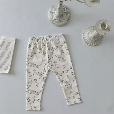 ナチュラルローズロンパース&パンツ&ボンネットset(4173)