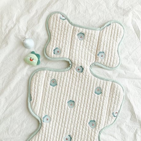 5color カラーライン刺繍ベビーカーシート(053)