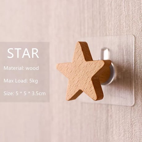 wood 星月フック(202)