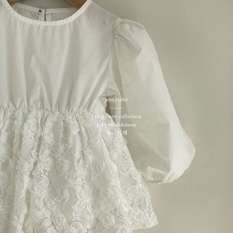 jennybebe switchingローズフラワードレスロンパース(3304)