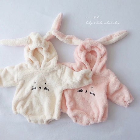 もこもこうさちゃんロンパース(2395)