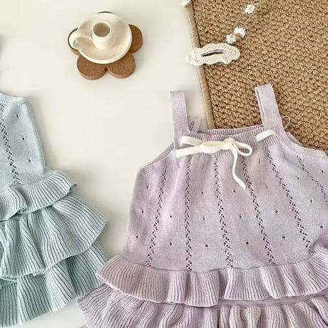 momo pastel blue×purple アイレットキャミニットセットアップ(1096)