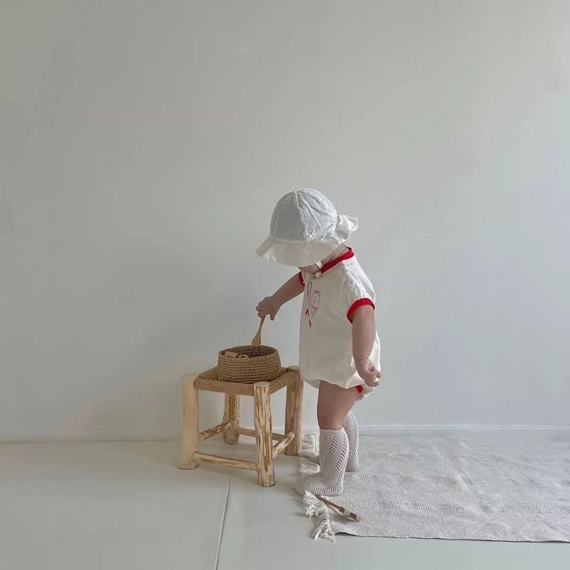 レッドブルーアイスクリームロンパース or セットアップ(2175