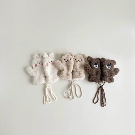 くまうさぎマフラー手袋セット(759)