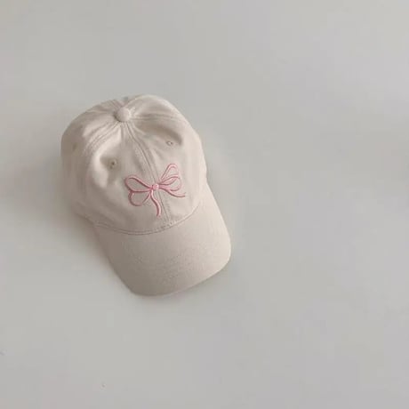 ママとお揃い 5colorリボン刺繍キャップ(581)