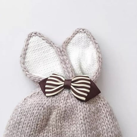 うさ耳りぼんニット帽(104)