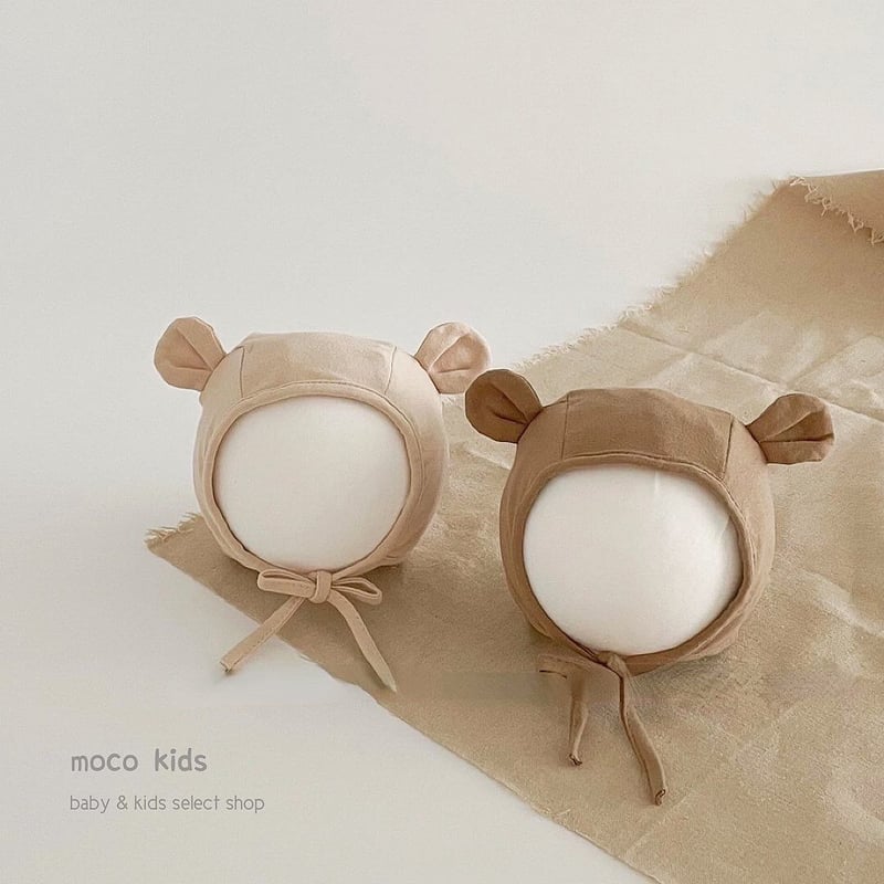 6color くま耳ボンネット(2351) | こどもふく moco kids