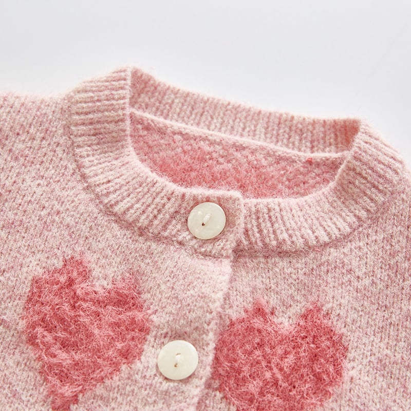 ピンクハートニットカーディガンorサロペット(899) | こどもふく🧸mocokids