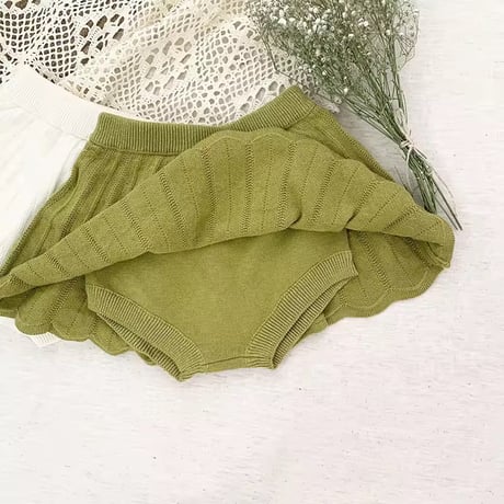 green/white ラインニットスカート(2019)