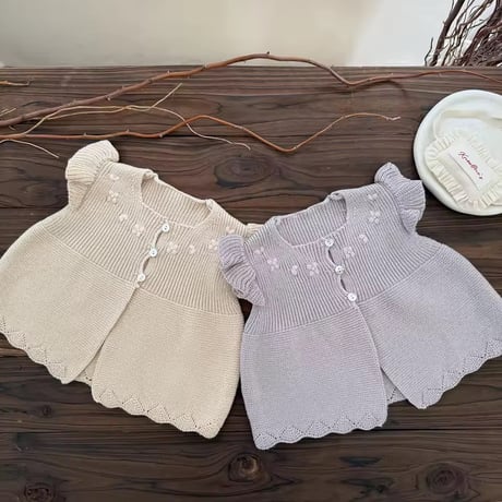 momo 3colorショートスリーブコットンニットカーディガン(2264)