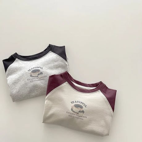 TEA CUPFULバイカラーロンT(515)