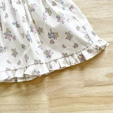 kids 2colorノースリーブシャーリング刺繍チュニックトップス(1202)