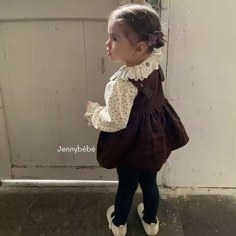 jennybebeプチフラワーレース襟ブラウスorコーデュロイスカートロンパース(1601)