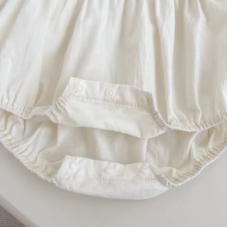 パステルブルーエンブロイダリースカート×ロンパースset(972)