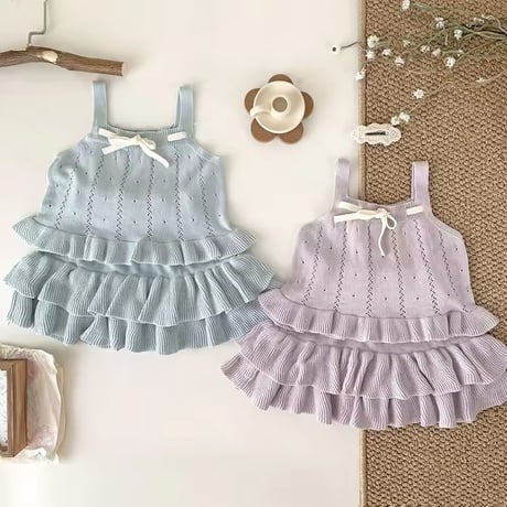 momo pastel blue×purple アイレットキャミニットセットアップ(1096)