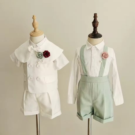 mint/white ベストフォーマルスーツ(987)