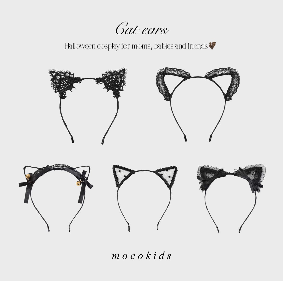 即納あり◇黒ねこレースカチューシャ(692) | こどもふく🧸mocokids