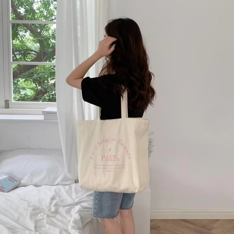 PARIS.ロゴ刺繍トートバッグ(2708)