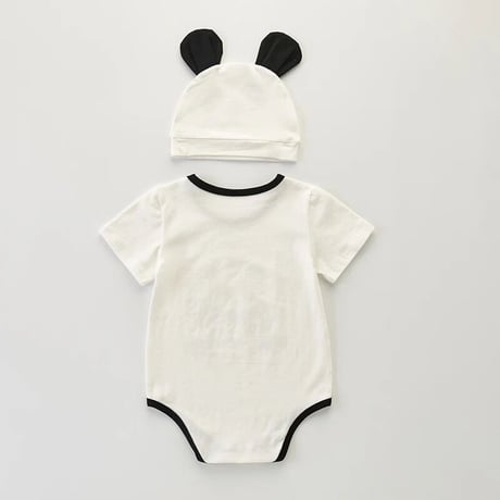パンダモノトーンロンパース(3208)